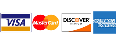 Visa, Mastercard, Discover, and American Express cards accepted at Solarflexion
