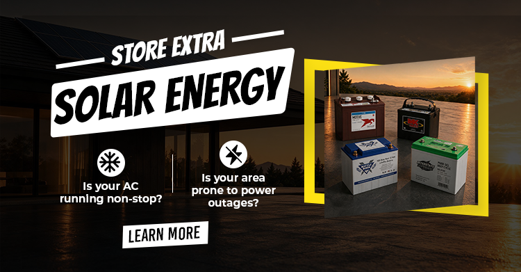 Store extra solar energy. Use it when you need it. Learn more.