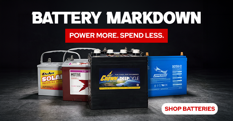 Battery markdown. No code needed. Shop batteries.